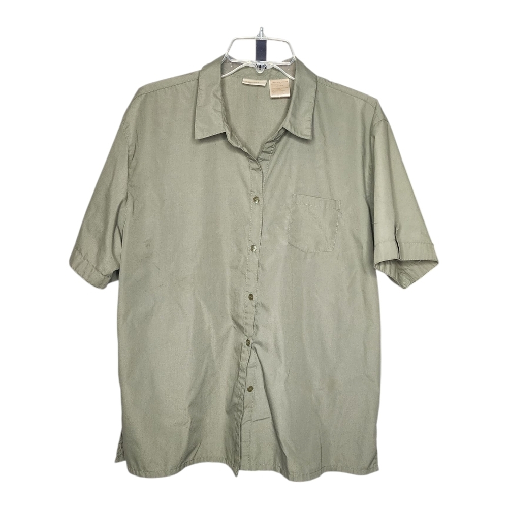 Bobby Brooks XL Green Lightweight Casual Button Down Shirt. EUC